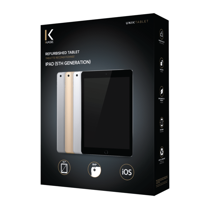 iPad (5th generation) Wifi+4G reconditionné 32 Go, Argent, SANS TOUCH ID, débloqué