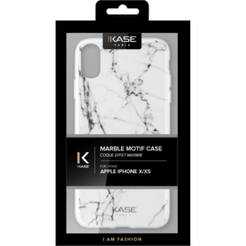 Coque effet marbr&eacute; pour Apple iPhone X/XS, Blanc