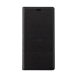 Diarycase 2.0 Coque clapet en cuir v&eacute;ritable avec support aimant&eacute; pour Apple iPhone 14 Pro, Minuit Noir