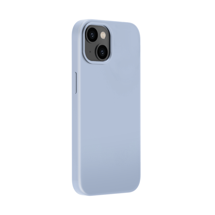 Coque antichoc en gel de silicone doux pour Apple iPhone 14, Bleu Lilas