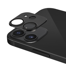 Protection en alliage m&eacute;tallique des objectifs photo pour Apple iPhone 12, Noir Onyx