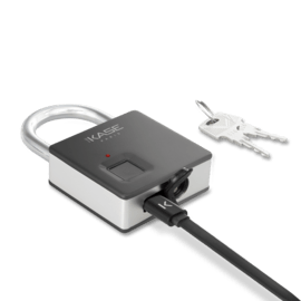 Cadenas Biom&eacute;trique Intelligent &Eacute;tanche IP65 Forte Protection avec double de cl&eacute;s, Noir