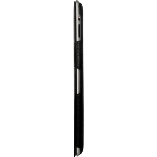 Coque Clapet pour Apple iPad 2/3/4, Façon croco Noir