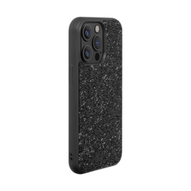 Coque Bling Strass pour Apple iPhone 13 Pro, Minuit Noir