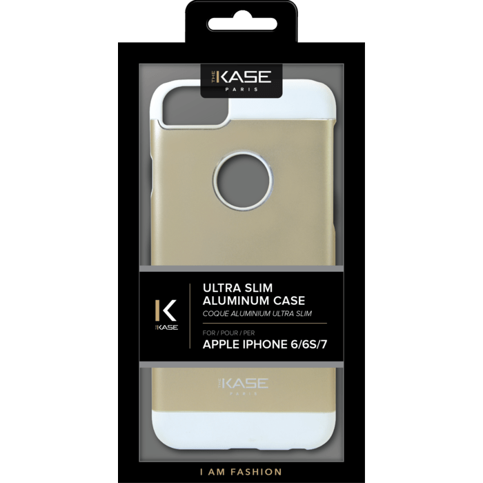 Coque aluminium ultra slim pour Apple iPhone 6/6s/7, Champagne
