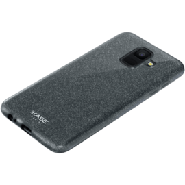 Coque slim&nbsp;paillet&eacute;e &eacute;tincelante pour Samsung Galaxy A6 (2018), Noir