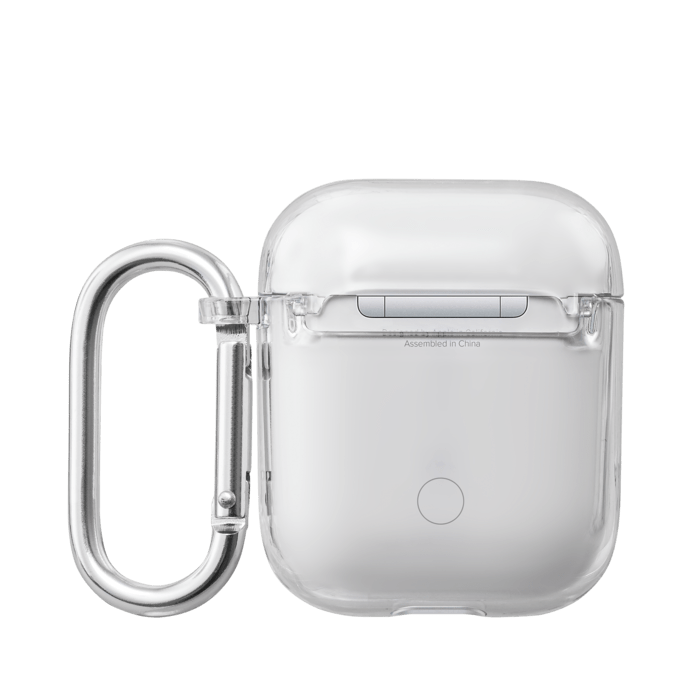 Coque Invisible en cristal clair pour Apple AirPods compatible avec le chargement sans fil, Transparent