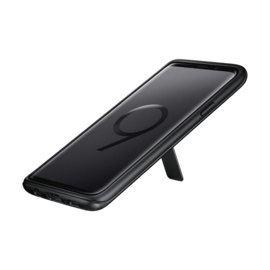 Coque renforc&eacute;e avec fonction Stand Noir Galaxy S9