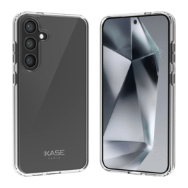 Coque hybride invisible fabriqu&eacute; avec 83% de plastique recycl&eacute; pour Samsung Galaxy S24+ 5G, Transparente