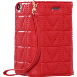 Karl Lagerfeld Kuilted Pochette pour Apple iPhone 6/6s, Rouge