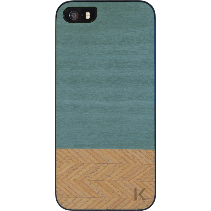 Coque bois pour Apple iPhone 5/5s/SE, Denim & Hazel