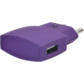 Chargeur Universel Mono USB (EU) 1A, Violet Royal