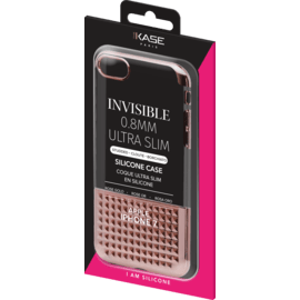Invisible Ultra Slim Studded Case for Apple iPhone 7/8 0.8mm, Rose Gold