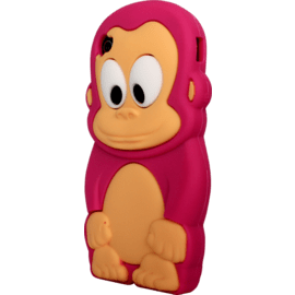 Coque pour Apple iPhone 4/4S, silicone Singe Rose