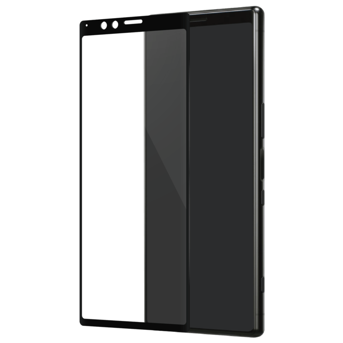 Protection d'écran en verre trempé Bord à Bord Incurvé pour Sony Xperia 1, Noir