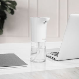 Distributeur automatique de solutions d&eacute;sinfectantes pour les mains (300mL), Blanc