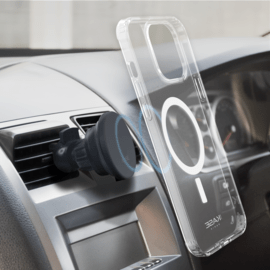 Coque antibact&eacute;rienne antichoc magn&eacute;tique invisible pour Apple iPhone 12 Pro Max, Transparente