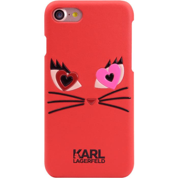 Karl Lagerfeld Choupette in Love 2 Coque pour Apple iPhone 7/8/SE 2020, Rouge