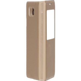 Etui à clapet avec Window View pour Samsung Galaxy Alpha, Or