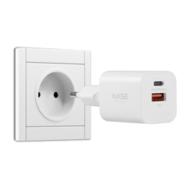 Chargeur mural double port GaN Supreme Power 33W (PPS), Blanc