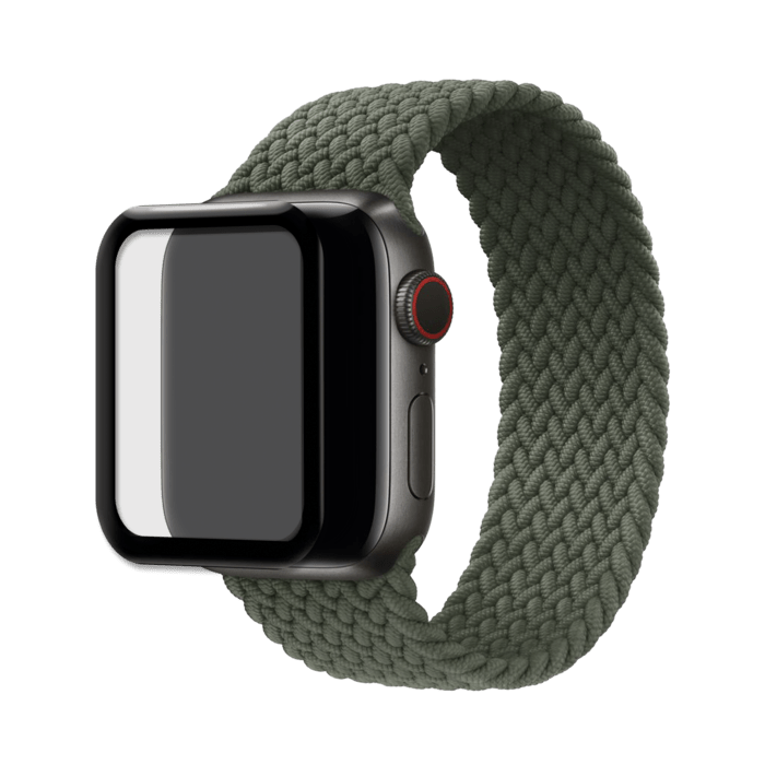 Protection d'écran en verre trempé Bord à Bord Incurvé pour Apple Watch® Series 4/5/6/SE 44mm
