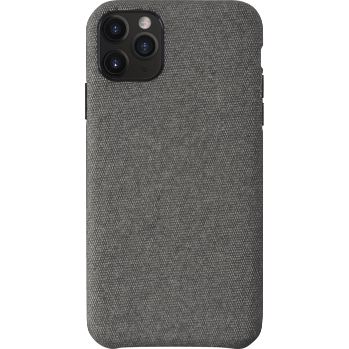 Coque en tissu pour Apple iphone 11 Pro Max, gris clair