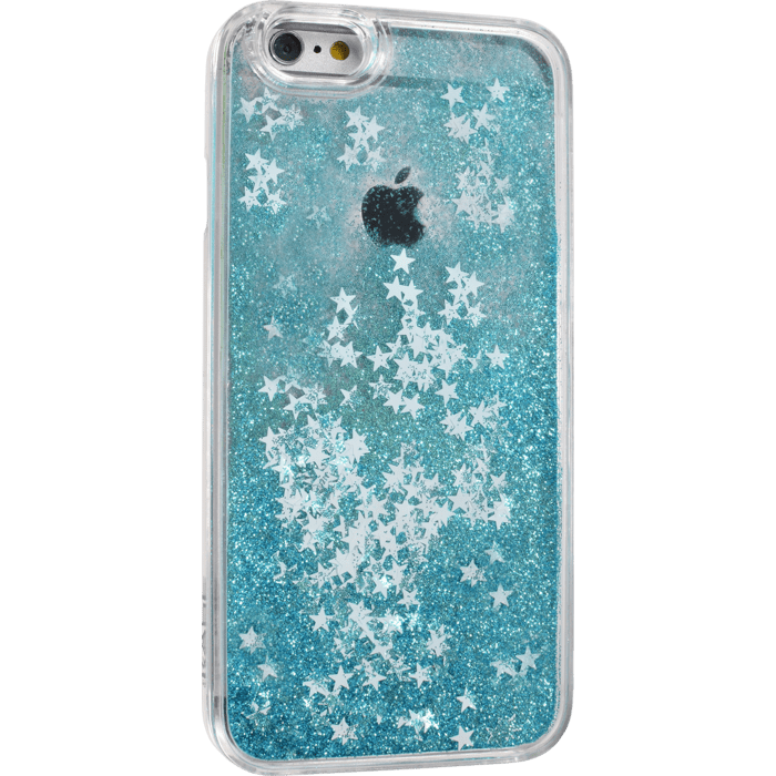 Bling Bling Coque Pailletée pour Apple iPhone 6/6s, Bleu Neige
