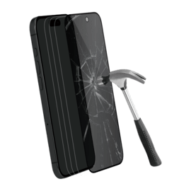 Protection d'écran Privée en verre trempé (100% de surface couverte) pour Apple iPhone 15 Pro Max, Noir