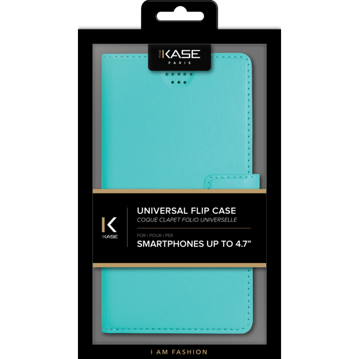Coque clapet Universelle pour Smartphone (jusqu à 4.7 pouce), Turquoise