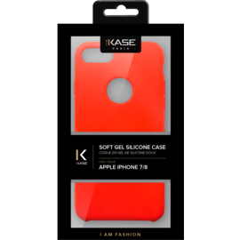 Coque en gel de silicone doux pour Apple iPhone 7/8, Rouge Ardent