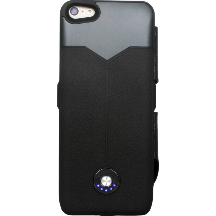 Coque batterie avec clapet 2400mAh pour Apple iPhone 5/5s/5C/SE, Noir