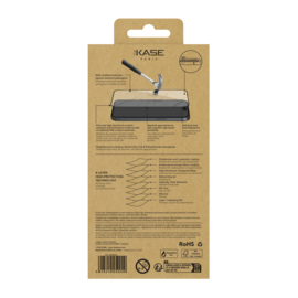 Protection d&rsquo;&eacute;cran antibact&eacute;rienne en verre tremp&eacute; ultra-r&eacute;sistant &agrave; bords incurv&eacute;s (60% verre tremp&eacute; recycl&eacute;) pour Apple iPhone 16, Noir