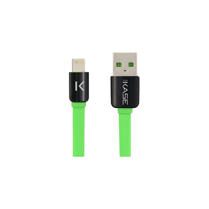 C&acirc;ble Lightning Plat vers USB (1m), Vert Pomme
