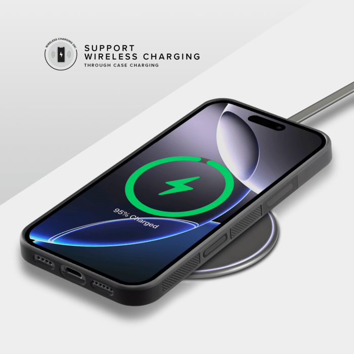 Etui & Coque robuste magnétique 2-en-1 pour Apple iPhone 16 Pro Max, Noir Onyx