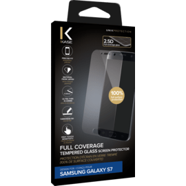 Full Coverage Tempered Glass Screen Protector for Samsung Galaxy S7, Transparent