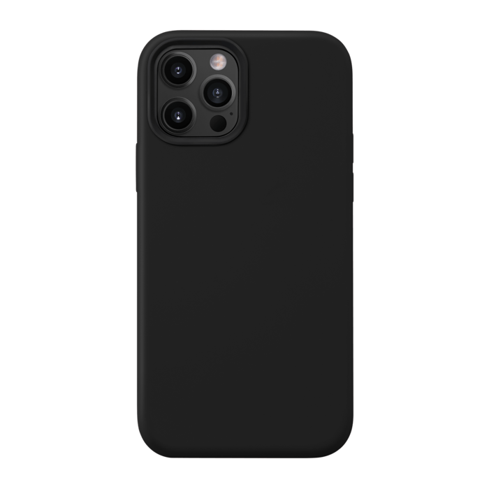Coque en Gel de Silicone Doux pour iPhone 12 Pro Max, Noir satin
