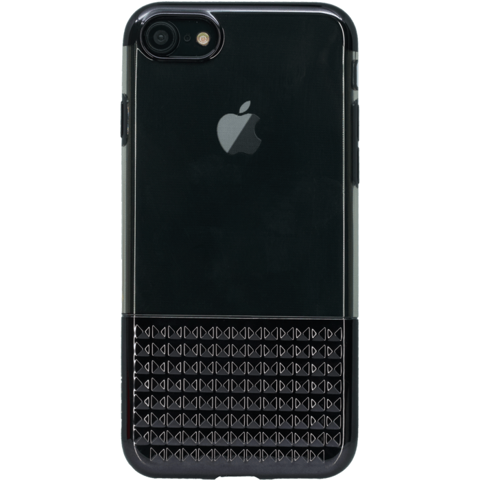 Invisible Ultra Slim Studded Case for Apple iPhone 7/8/SE 2020 0.8mm, Jet Black