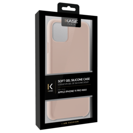 Coque en Gel de Silicone Doux pour Apple iPhone 11 Pro Max, Rose Sable