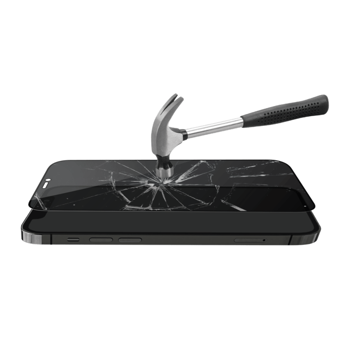 Protection d'&eacute;cran Priv&eacute;e en verre tremp&eacute; (100% de surface couverte) pour Apple iPhone 12 Pro Max, Noir