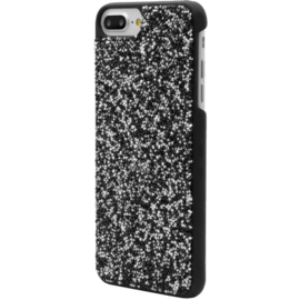 &Eacute;tui en strass Bling pour Apple iPhone 6 Plus / 6s Plus / 7 Plus / 8 Plus, Midnight Black & Silver