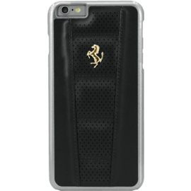 Case Ferrari Perforated Genuine Leather case for Apple iPhone 6 Plus/6s Plus, Black, Gold Horse