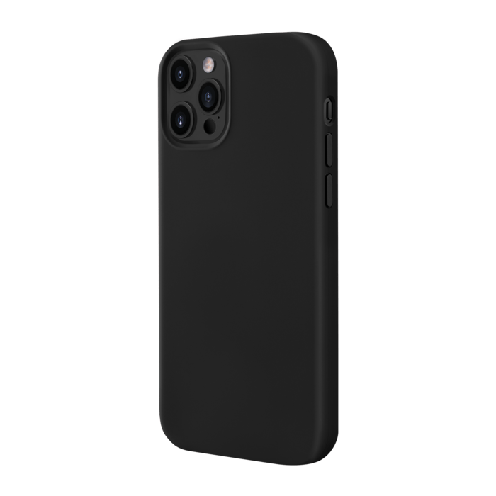 Coque en Gel de Silicone Doux pour iPhone 12 Pro Max, Noir satin