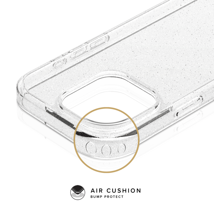 Coque hybride &eacute;tincelante invisible GEN 2.0 83% de plastique recycl&eacute; pour Apple iPhone 16 Pro, Transparente