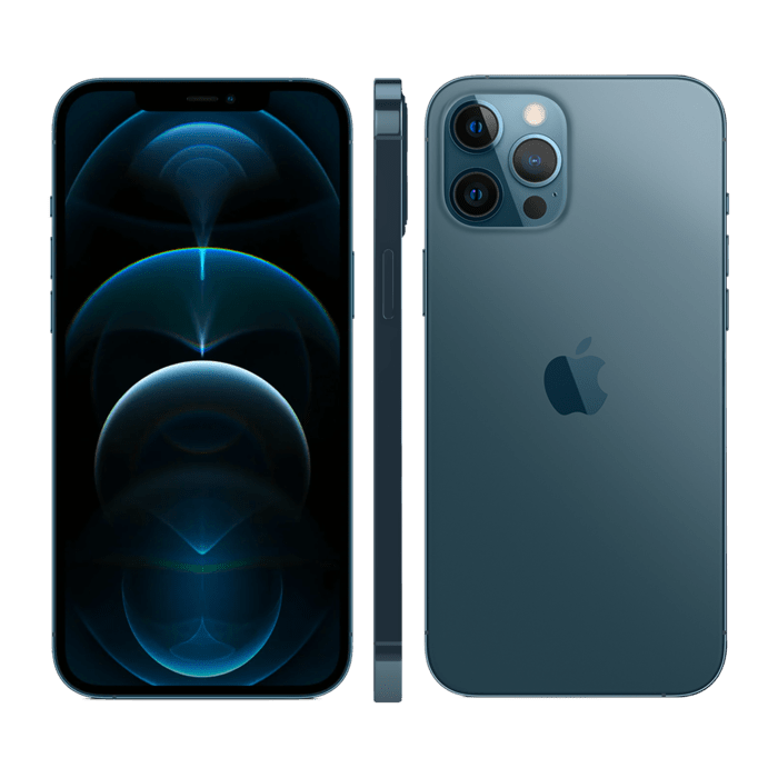 iPhone 12 Pro reconditionn&eacute; 512 Go, Bleu pacifique, SANS FACE ID, d&eacute;bloqu&eacute;