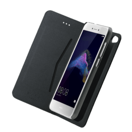 Étui et Coque slim magnétique 2-en-1 pour Huawei P8 Lite (2017), Noir