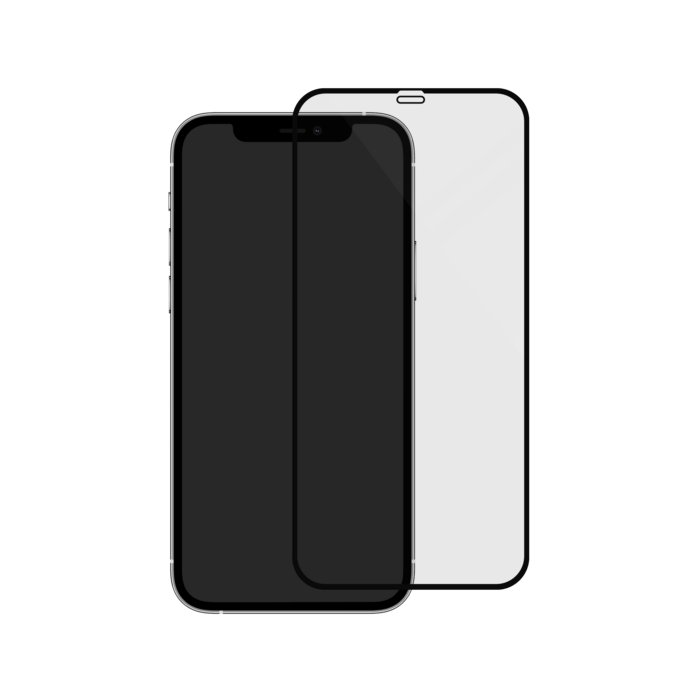 Antibacterial Full Coverage High Resistance Tempered Glass Screen Protector for Apple iPhone 12 mini, Black