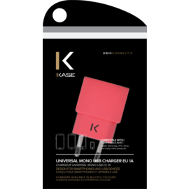 Chargeur Universel Mono USB (EU) 1A, Corail