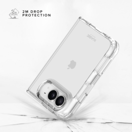 Coque hybride invisible fabriqu&eacute;e &agrave; 83 % de plastique recycl&eacute; pour Apple iPhone Duo, transparente
