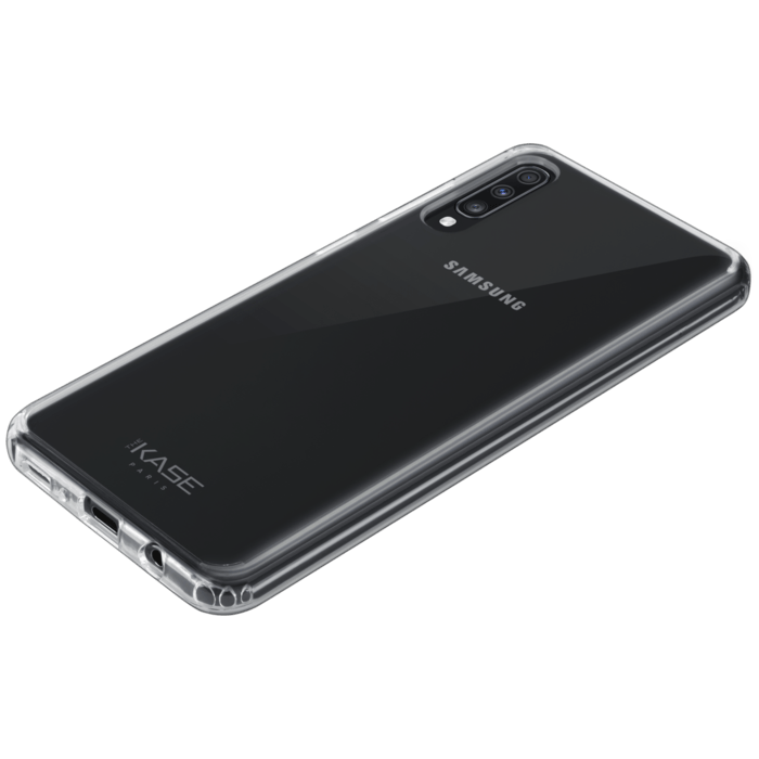 Coque hybride invisible pour Samsung Galaxy A70 2019, Transparente