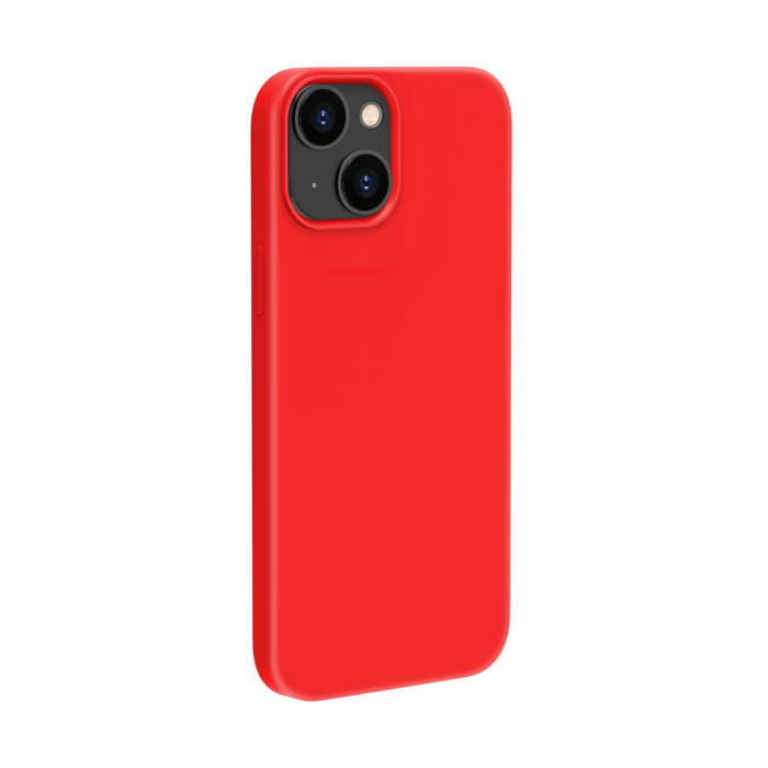 Coque antichoc en gel de silicone doux pour Apple iPhone 13, Rouge Ardent